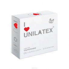 ПРЕЗЕРВАТИВЫ UNILATEX ULTRA THIN ультратонкие, 1 уп.(3 шт).