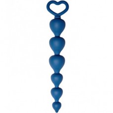  Анальная цепочка Le Frivole Core Heart Ray, синяя.