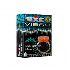 Эрекционное кольцо + презерватив Luxe Vibro Бархатный Молот