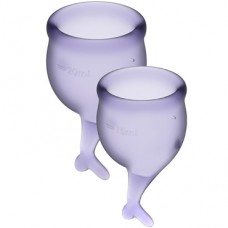 Satisfyer Feel Good Menstrual Cup, лиловый. Набор менструальных чаш, 15 и 20 мл